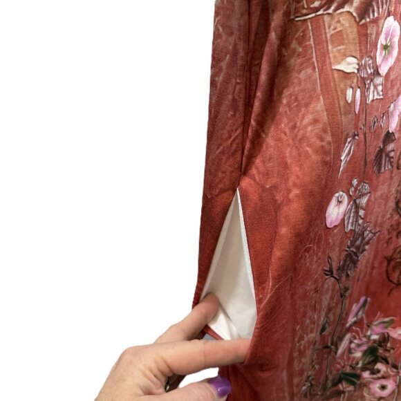 Boho Y2K Oversized Tee Woman's Large with Pockets Floral - Picture 7 of 9